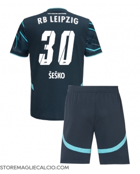 RB Leipzig Benjamin Sesko #30 Maglia Gara Terza Repliche 2024-25 Bambino Maniche Corte